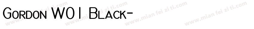 Gordon W01 Black字体转换